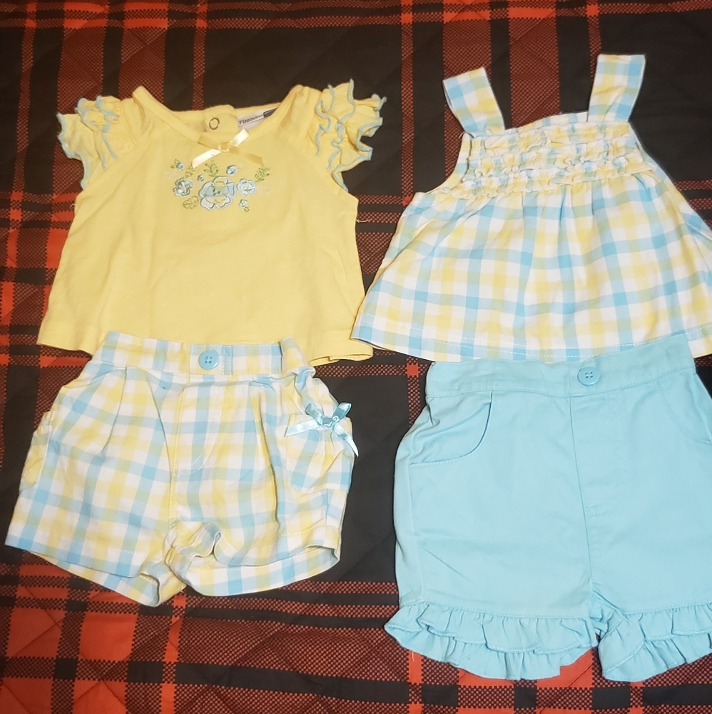 Girls 4 piece shorts & Top Sets